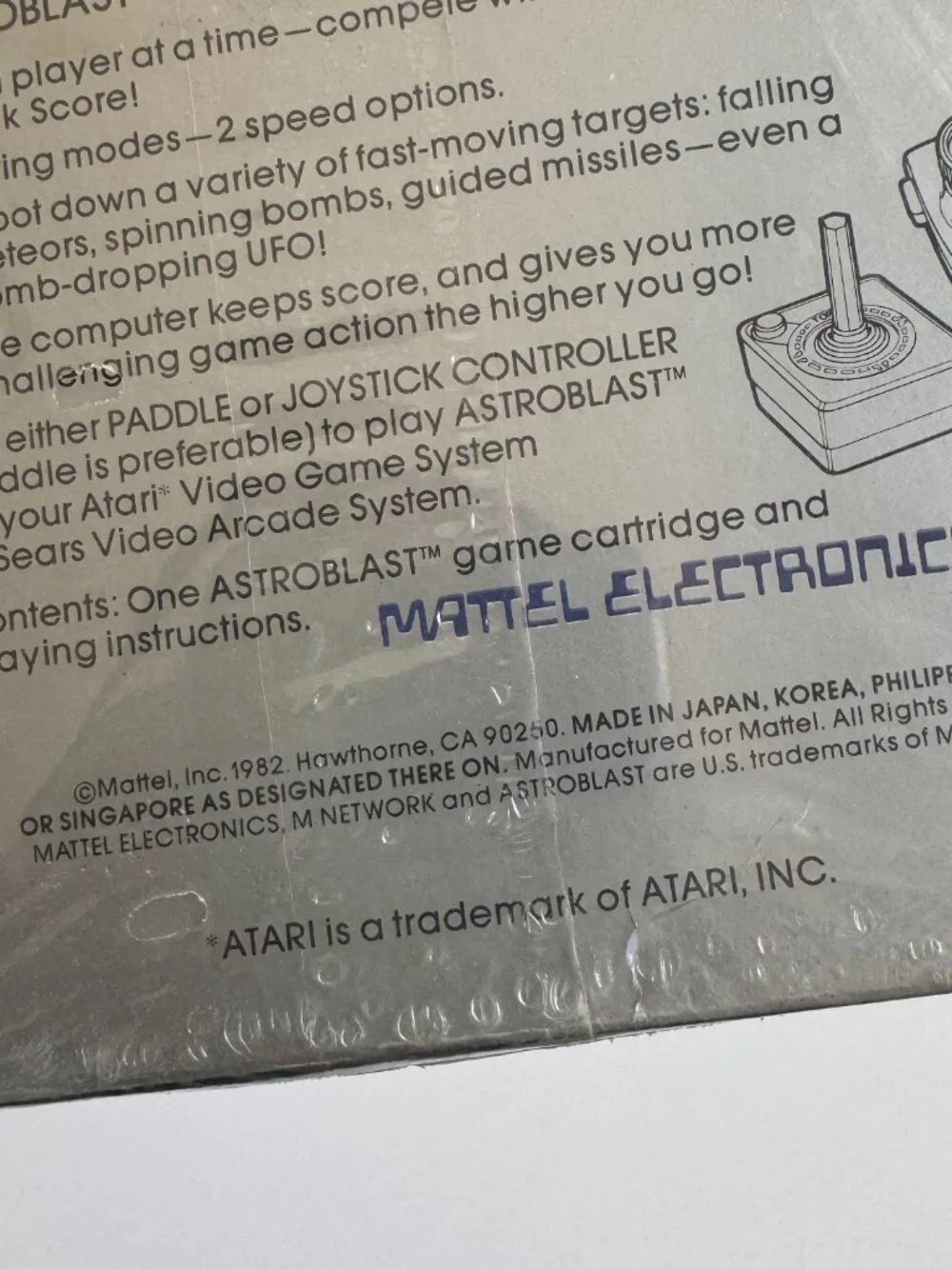 Vintage 1982 Astroblast Atari 2600 M Network Factory Sealed Video Game